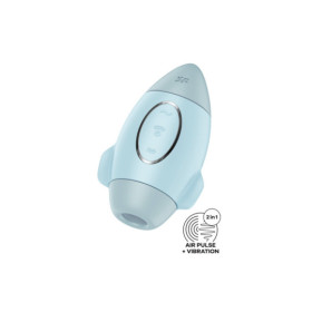 Stimulateur de clitoris violet vibration et air pulsé USB vert Mission control Satisfyer 